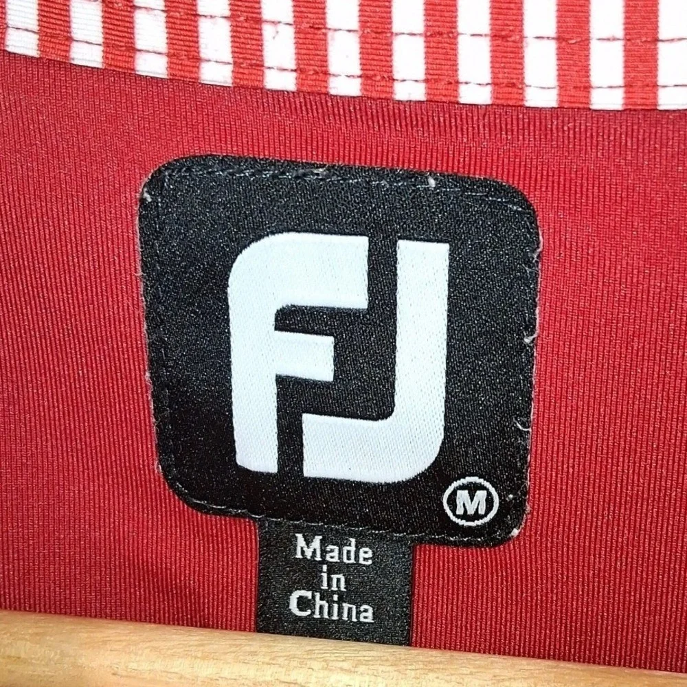 FootJoy‎ Red Performance Golf Polo Medium Athletic Country Club Golfcore Shirt